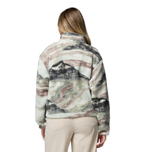 Laden Sie das Bild in den Galerie-Viewer, Columbia Helvetia II gecropptes Sherpa Half Snap Fleece mit Print – Sedona Sage, Summits