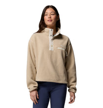 Laden Sie das Bild in den Galerie-Viewer, Columbia Helvetia II gecropptes Sherpa Half Snap Fleece – Ancient Fossil, Dark Stone, Chalk