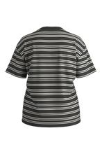 Laden Sie das Bild in den Galerie-Viewer, KeskiM. Organic Cotton Tee deep black stripe Maloja
