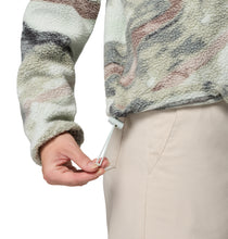 Laden Sie das Bild in den Galerie-Viewer, Columbia Helvetia II gecropptes Sherpa Half Snap Fleece mit Print – Sedona Sage, Summits
