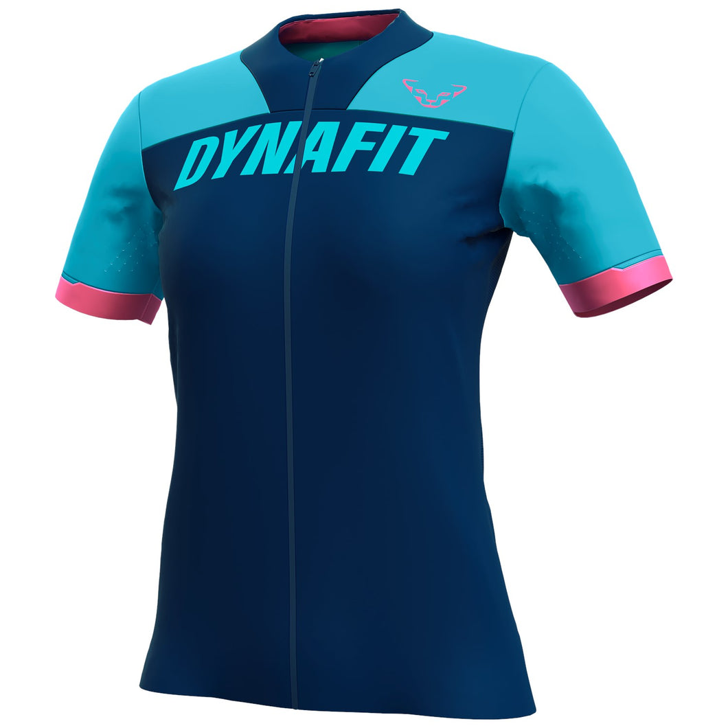 Biking Ride Full Zip T-Shirt for Women blue front Dynafit bei Sport Raith