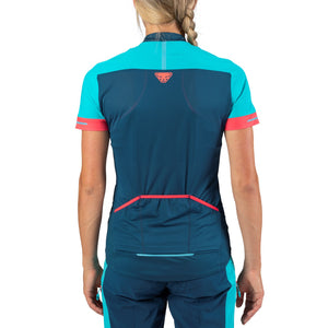Biking Ride Full Zip T-Shirt for Women blue back Dynafit bei Sport Raith